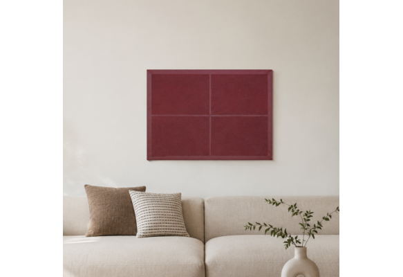 Mira Modern Dokulu Tablo Bordo 50×70 cm